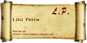 Lihi Petra névjegykártya
